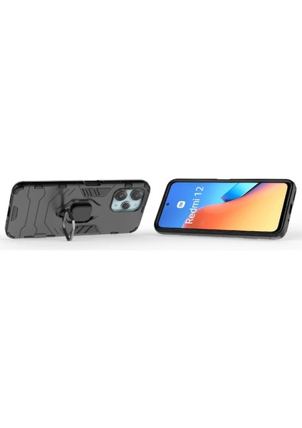 Halka Araba Montaj Kickstand Durumda Xiaomi Redmi Için 12 4g Metal Halka Tutucu (Yurt Dışından)