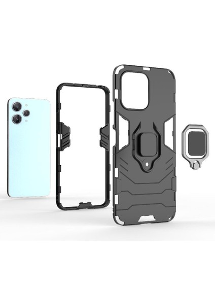Halka Araba Montaj Kickstand Durumda Xiaomi Redmi Için 12 4g Metal Halka Tutucu (Yurt Dışından)