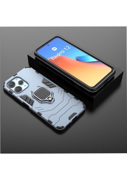 Halka Araba Montaj Kickstand Durumda Xiaomi Redmi Için 12 4g Metal Halka Tutucu (Yurt Dışından)