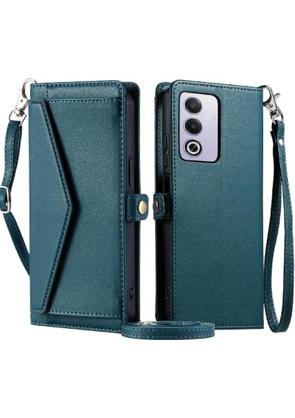 Cüzdan Crossbody Kılıf Oppo A3 Pro Fermuar Faturaları Yuvası Kart Tutucu Rfıd (Yurt Dışından)