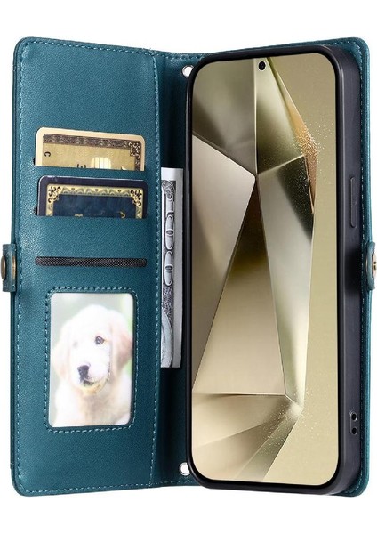 Cüzdan Crossbody Kılıf Oppo A3 Pro Fermuar Faturaları Yuvası Kart Tutucu Rfıd (Yurt Dışından)
