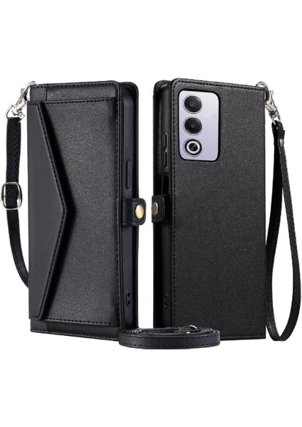 Cüzdan Crossbody Kılıf Oppo A3 Pro Fermuar Faturaları Yuvası Kart Tutucu Rfıd (Yurt Dışından)