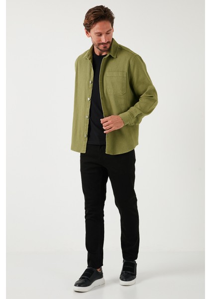 Pamuklu Tek Cepli Regular Fit Gömlek Erkek Gömlek CF25W129140 fiyatları