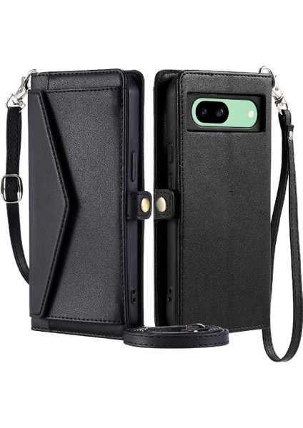 Google Piksel 7A Fermuar Faturaları Yuvası Kart Tutucu Için Cüzdan Crossbody Durumda (Yurt Dışından)