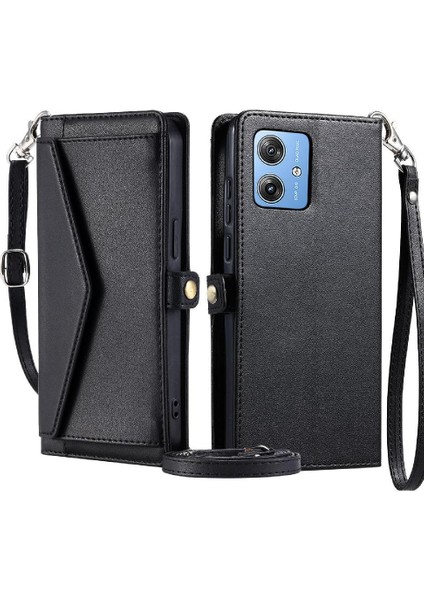 Motorola Moto G64 5G/G64Y 5g Fermuar Faturaları Yuvası Için Cüzdan Crossbody Durumda (Yurt Dışından)