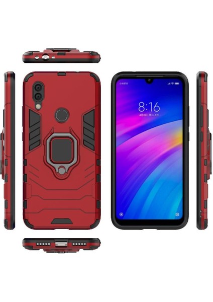 Halka Araba Montaj Kickstand Durumda Xiaomi Redmi 7 Için Kickstand Askeri Sınıf (Yurt Dışından)
