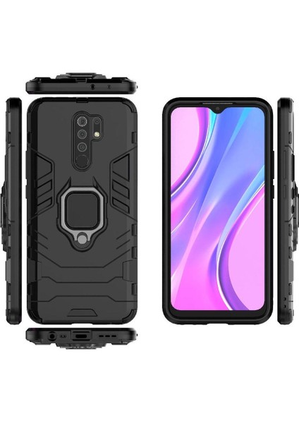 Halka Araba Dağı Kickstand Vaka Xiaomi Redmi 9 Başbakan Darbeye Askeri (Yurt Dışından)
