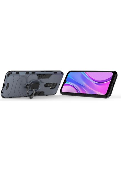 Halka Araba Dağı Kickstand Vaka Xiaomi Redmi 9 Başbakan Darbeye Askeri (Yurt Dışından)