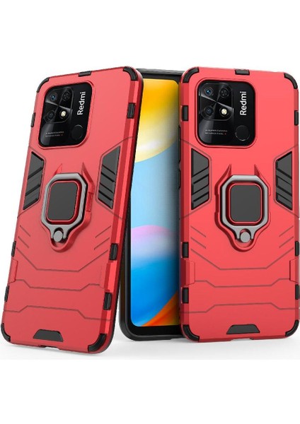 Halka Araba Montaj Kickstand Durumda Xiaomi Poco C40 Darbeye Askeri Yüzük (Yurt Dışından)