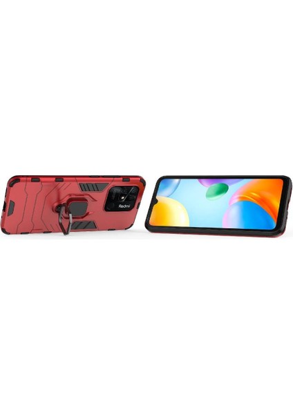 Halka Araba Montaj Kickstand Durumda Xiaomi Poco C40 Darbeye Askeri Yüzük (Yurt Dışından)