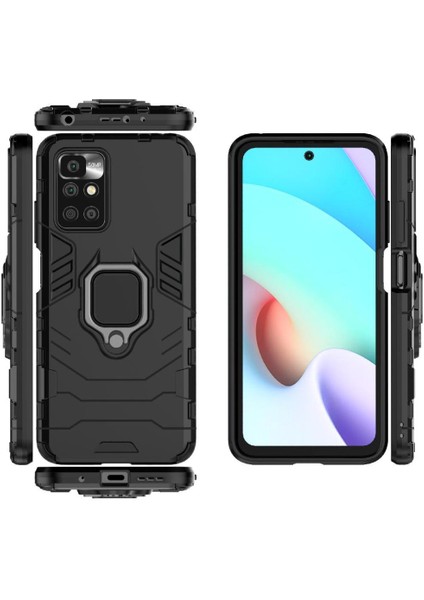 Halka Araba Montaj Kickstand Durumda Xiaomi Redmi Için 10 2022 Askeri Sınıf Yüzük (Yurt Dışından)