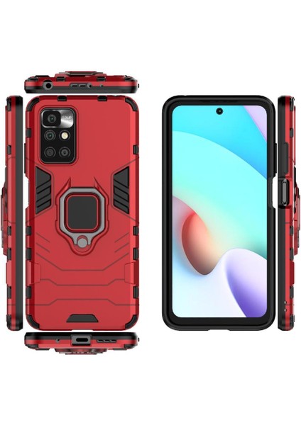 Halka Araba Montaj Kickstand Durumda Xiaomi Redmi Için 10 2022 Askeri Sınıf Yüzük (Yurt Dışından)