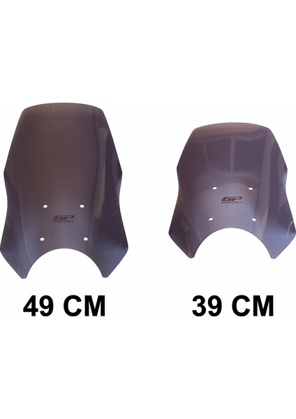 Royal Enfield Himalayan 2024 Uyumlu Ön Cam Füme 49 Cm