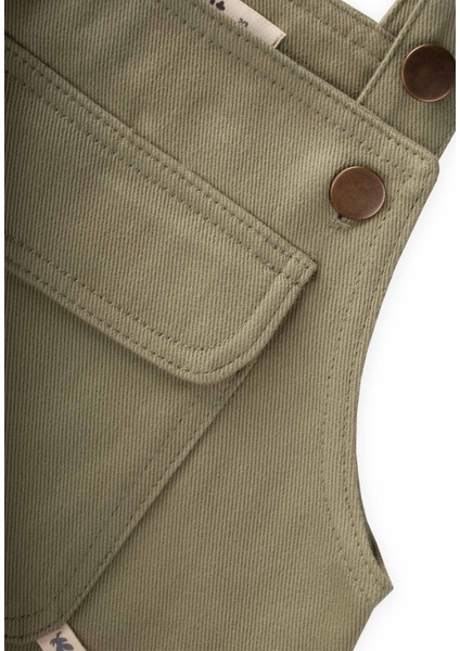 Gabardin Salopet 2-7 Yaş Olive