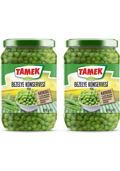 Bezelye Konserve 670 gr Cam x 2 Adet