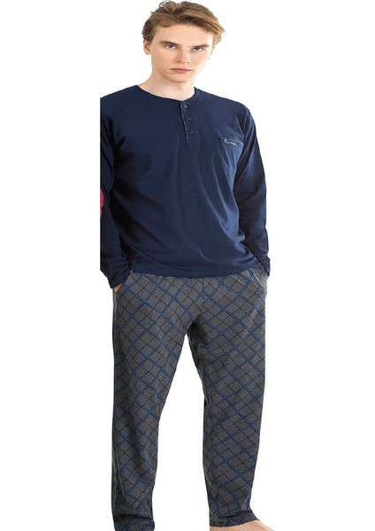 6037 Erkek Uzun Kollu Pijama Takımı