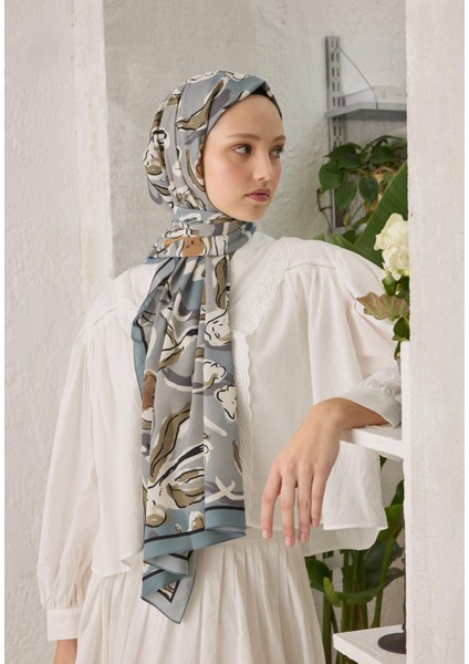 Aspen Desen Şal Mavi