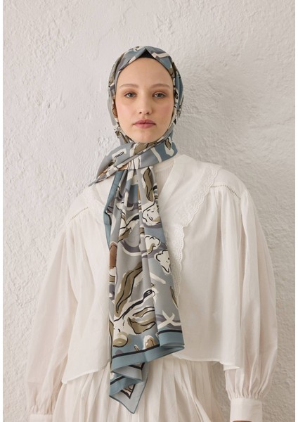 Aspen Desen Şal Mavi modelleri