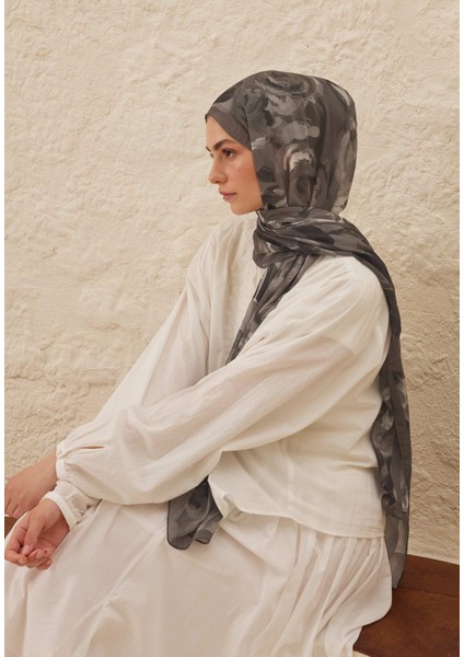 Summer Rose Desen Rami Şal Gümüş fiyatları