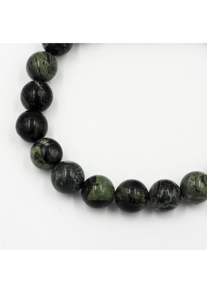 Doğal Şifalı Taş Bileklik, Yeşil, 8 mm, Serpantin, Enerji ve Denge için mükemmel seçim fiyatları