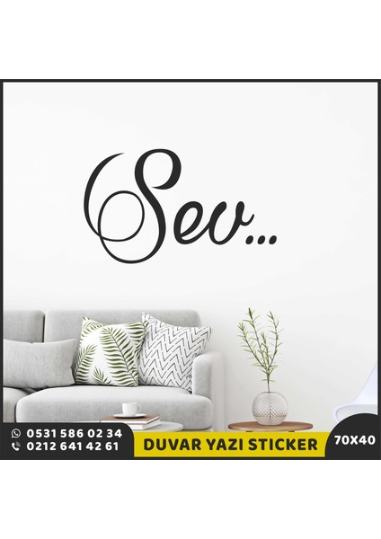 "sev"yazı Sticker