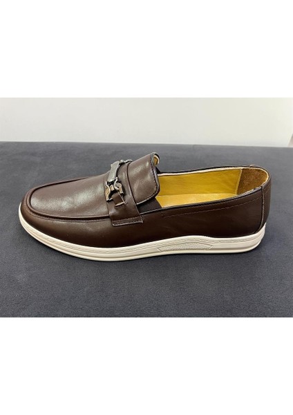 1074 Kahve Deri Günlük Erkek Casual Ayakkabı modelleri