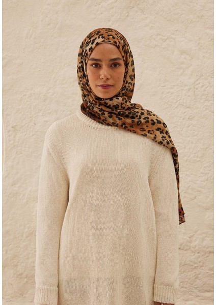Leopar Desen Rami Şal Camel fiyatları