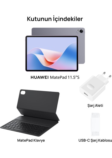 Matepad 11.5S Papermatte Edition 8GB 256GB Gri + Klavye