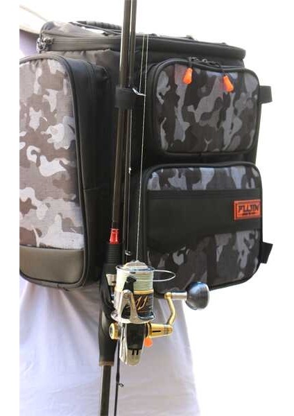 Black Camo Back Pack - Balıkçı Sırt Çantası