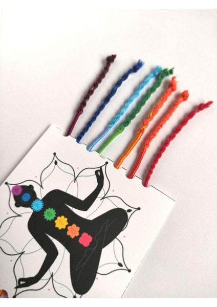 7 Renk Çakra Bileklik Seti, İp Malzeme, Kırmızı Renkli, Enerji Dolu Takı modelleri