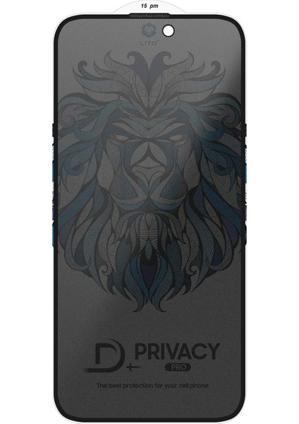 iPhone 15 Pro Max Matte Privacy Full Glass Ekran Koruyucu