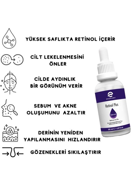 Retinol Plus Serum – Lifting Etkili, Cilt Yenileyici Saf Retinol Serum 30 ml modelleri