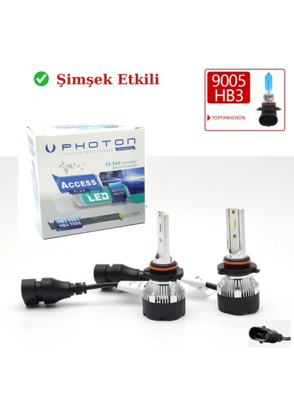 Mitsubishi Lancer 2014 9005 /Hb3 Uzun Far Ampulü Access Led Xenon Beyaz Renk