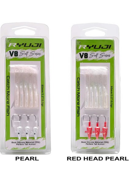 V8 8cm 5.5gr Silikon Yem Chartreuse Glow-Standart