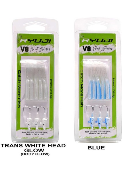V8 8cm 5.5gr Silikon Yem Chartreuse Glow-Standart