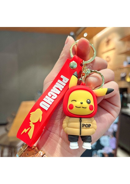 Kahverengi Pikachu Pop Çanta Anahtarlığı Dekorasyonu Küçük Hediye (Yurt Dışından)