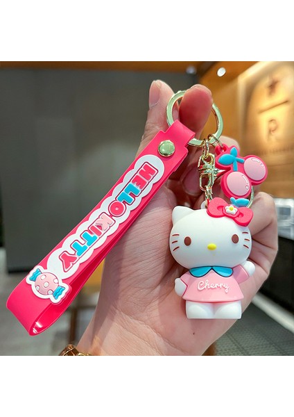 Hello Kitty Kiraz Çanta Anahtarlığı Dekorasyonu Küçük Hediye (Yurt Dışından)