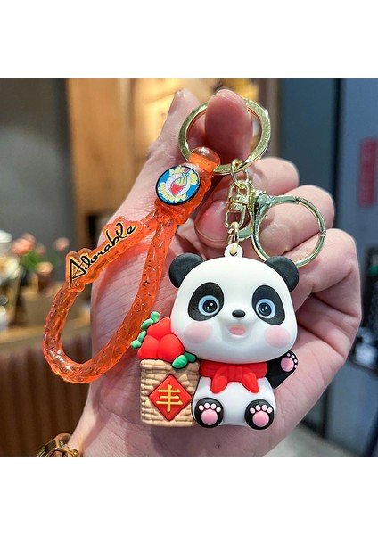 Hasat Panda Çanta Anahtarlığı Dekorasyonu Küçük Hediye (Yurt Dışından)