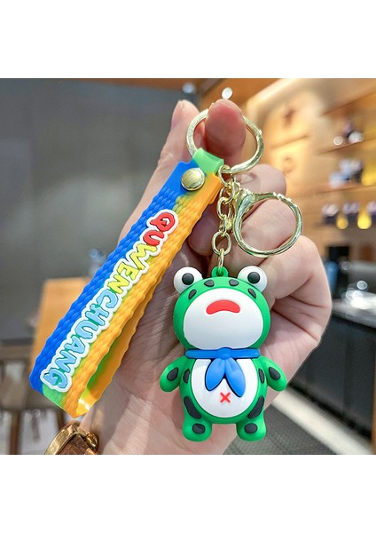 Sevimli Kurbağa Çanta Anahtarlığı Dekorasyonu Küçük Hediye (Yurt Dışından)