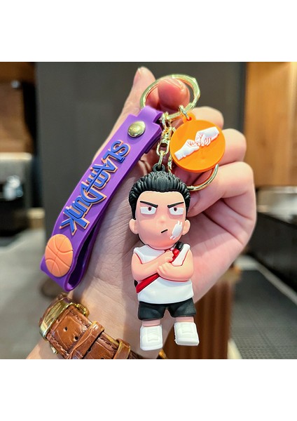 Slam Dunk Master Mitsui Hisashi Beyaz Çanta Anahtarlığı Dekorasyonu Küçük Hediye (Yurt Dışından)