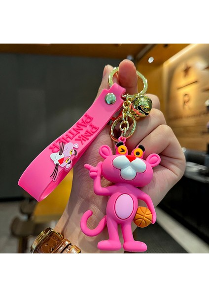 Basketbol Pembe Panter Anahtarlık Çanta Dekorasyonu Küçük Hediye (Yurt Dışından)