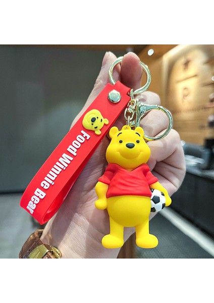Futbol Winnie The Pooh Çanta Anahtarlığı Dekorasyonu Küçük Hediye (Yurt Dışından)