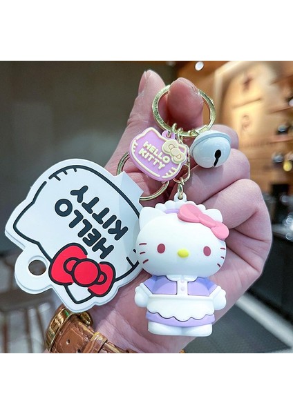 Hello Kitty Mor Etek Anahtarlık Çanta Dekorasyonu Küçük Hediye (Yurt Dışından)