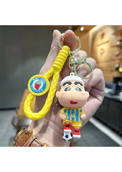 Futbol Mum Boya Shin-Chan Çanta Anahtarlığı Dekorasyonu Küçük Hediye (Yurt Dışından)