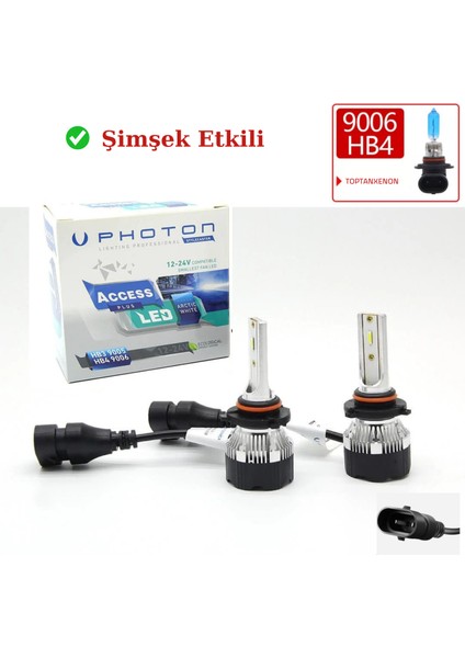Toyota Corolla Sedan 2008 9006 / Hb4 Kısa Far Ampulü Access Led Xenon Beyaz Renk