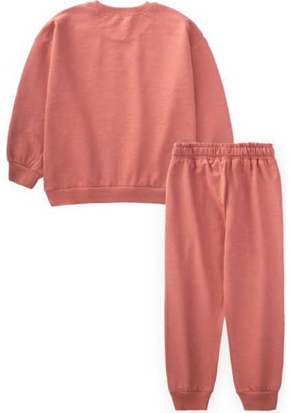 Basıc Sweatshirt Takım 3-8 Yaş Gül Pembe fiyatları
