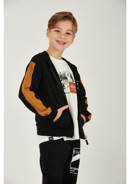 SGE-1220 Serbend Erkek Garson Fermuarlı Sweatshirt