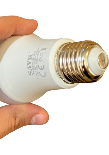 12W 4000K (Günışığı) E27 Duylu LED Ampul (2 Adet)