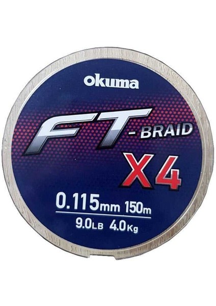 Ft-*4 Braided Line 150 mt Grey Örgü Ip 0,165MM