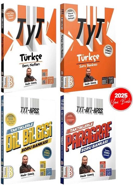 2025 TYT Türkçe 4 Lü Set Türkçe Taktiklerle Dilbilgisi Taktiklerle Paragaraf